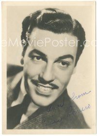 4t242 CESAR ROMERO signed deluxe 5x7 still '30s great head & shoulders smiling portrait!
