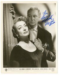 4t297 DAVID BRIAN signed 8x10.25 still '52 close up w/ Joan Crawford from This Woman is Dangerous!