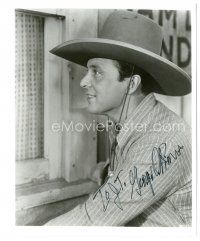 4t603 GEORGE O'BRIEN signed 8x10 REPRO still '90s cool cowboy western smiling profile portrait!