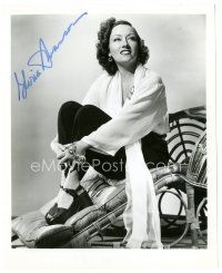 4t608 GLORIA SWANSON signed 8.25x10 REPRO still '70s sexy full-length seated portrait of the star!
