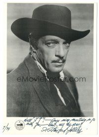 4t353 I. STANFORD JOLLEY signed 7.75x11 publicity still '74 great cowboy portrait!