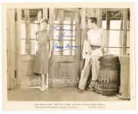 4t355 IRENE DUNNE signed 8x10 still R50s close up smiling at Patric Knowles from Lady in a Jam!