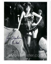 4t619 JACQUELINE BISSET signed 8x10 REPRO still '90s very sexy full-length image in garters!