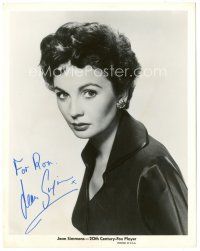 4t373 JEAN SIMMONS signed 8x10.25 still '50s head & shoulders portrait of the sexy star actress!