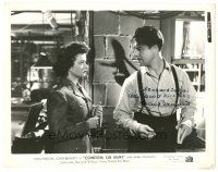 4t376 JOAN BENNETT signed 8x10.25 still '41 in uniform with Don Ameche from Confirm or Deny!
