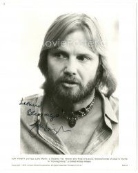 4t384 JON VOIGHT signed 8x10.25 still '78 great bearded close up from Coming Home!