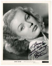 4t395 JUNE HAVER signed 8.25x10 still '44 super young sexy c/u from Something For The Boys!