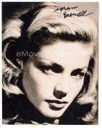 4t663 LAUREN BACALL signed 8x10 REPRO still '90s great close up portrait of the gorgeous actress!