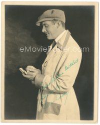4t411 LEW CODY signed deluxe 8x10 still '20 full-length profile portrait taking cigarette from box!