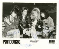 4t443 PANDORAS signed 8.25x10 music publicity still '80s by Shattuck, Blankfield, Pierce & Vammen!