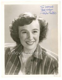 4t452 PHYLLIS THAXTER signed 8x10 still '50s smiling head & shoulders c/u of the pretty actress!