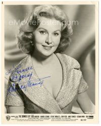 4t459 RHONDA FLEMING signed 8x10.25 still '60 sexy head & shoulders portrait from The Crowded Sky!
