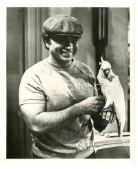 4t466 ROBERT 'BOBBY' BLAKE signed 8.25x9.75 still '76 great smiling close up with cockatoo bird!