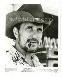 4t467 ROBERT DUVALL signed 8x10 still '83 great close up in cowboy hat from Tender Mercies!