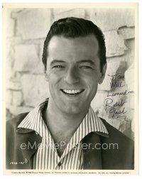 4t468 ROBERT GOULET signed 8x10 still '64 youthful portrait of the singer from I'd Rather Be Rich!