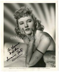 4t497 SUSANNA FOSTER signed 8x10 still '45 sexy close portrait from That Night With You!
