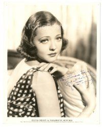 4t498 SYLVIA SIDNEY signed 8x10 still '35 wonderful sexy close portrait looking over her shoulder!