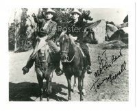 4t782 TOMMY FARRELL signed 8x10 REPRO still '90s great cowboy western image on horseback!
