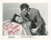 4t505 VERA RALSTON signed 8x10 still '50 close up held by Francis Lederer from Surrender!