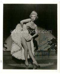 4t508 VIRGINIA MAYO signed 8.5x10 still '53 sexy full-length portrait from She's Back on Broadway!
