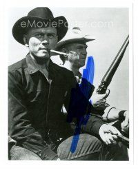 4t791 YUL BRYNNER signed 8x10 REPRO still '90s pictured with Steve McQueen in The Magnificent Seven