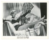 4t514 ZSA ZSA GABOR signed 8x10 still '53 close up in sexy skimpy lace outfit from Moulin Rouge!