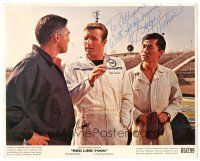 4t341 GEORGE TAKEI signed color 8x10 still '65 great super young c/u with Caan in Red Line 7000!