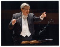 4t678 MARVIN HAMLISCH signed color 8x10 REPRO still '90s portrait of the music composer/conductor!