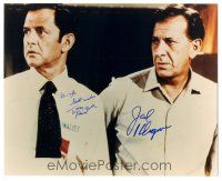 4t783 TONY RANDALL/JACK KLUGMAN signed color 8x10 REPRO still '90s from TV's The Odd Couple!