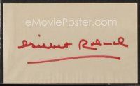 4t251 GILBERT ROLAND signed 3x5 index card '80s can be framed & displayed with a repro still!