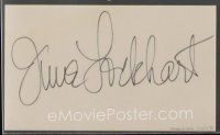 4t252 JUNE LOCKHART signed 3x5 index card '80s can be framed & displayed with a repro still!