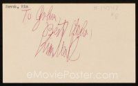 4t253 KIM NOVAK signed 3x5 index card '60s can be framed & displayed with a repro still!