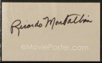 4t254 RICARDO MONTALBAN signed 3x5 index card '80s can be framed & displayed with a repro still!