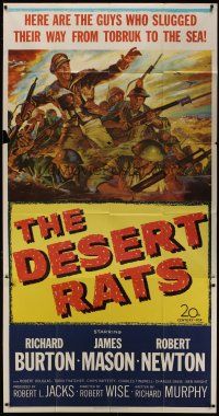 4w672 DESERT RATS 3sh '53 Richard Burton leads Australian & New Zealand soldiers against Nazis!