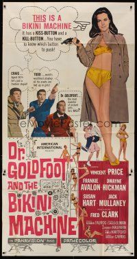 4w682 DR. GOLDFOOT & THE BIKINI MACHINE 3sh '65 Vincent Price, sexy babes with kiss & kill buttons
