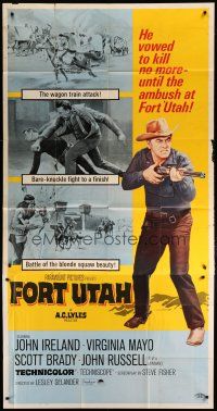 4w705 FORT UTAH 3sh '66 John Ireland vowed to kill no more until the ambush at Fort Utah!