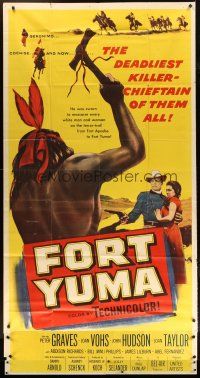 4w707 FORT YUMA 3sh '55 Peter Graves vs the deadliest killer chieftain of them all!