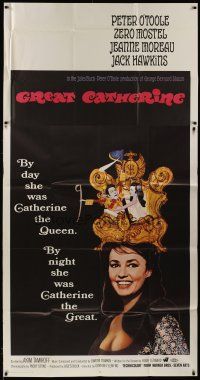 4w734 GREAT CATHERINE 3sh '68 Peter O'Toole & sexy Jeanne Moreau, George Bernard Shaw