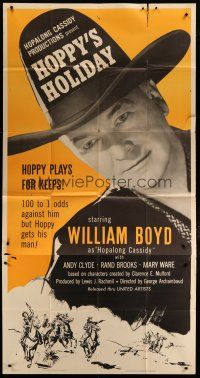 4w753 HOPPY'S HOLIDAY 3sh '47 great close up image of William Boyd as Hopalong Cassidy!