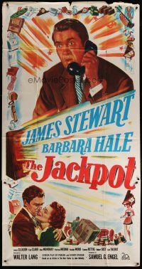 4w772 JACKPOT 3sh '50 James Stewart wins a radio show contest, but can't afford the prize!