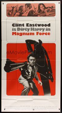 4w814 MAGNUM FORCE int'l 3sh '73 Clint Eastwood is Dirty Harry pointing his huge gun!