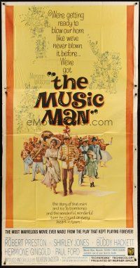 4w839 MUSIC MAN 3sh '62 Robert Preston, Shirley Jones, art of parade, classic musical!