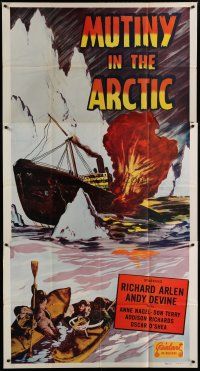 4w840 MUTINY IN THE ARCTIC 3sh R49 completely different art of exploding ship & men in kayaks!
