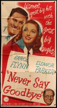 4w845 NEVER SAY GOODBYE 3sh '46 Errol Flynn, Eleanor Parker, Lucile Watson & Forrest Tucker!
