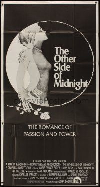 4w856 OTHER SIDE OF MIDNIGHT int'l 3sh '77 Sidney Sheldon, Marie-France Pisier, cool sexy art!