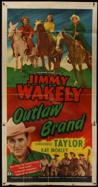 4w857 OUTLAW BRAND 3sh '48 singing cowboy Jimmy Wakely, Dub Cannonball Taylor, Kay Morley