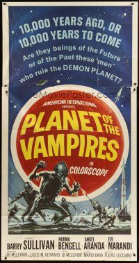 4w867 PLANET OF THE VAMPIRES 3sh '65 Mario Bava, beings of the future who rule the demon planet!
