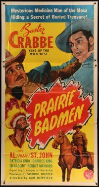 4w869 PRAIRIE BADMEN 3sh '46 cowboy Buster Crabbe King of the Wild West looks for buried treasure!