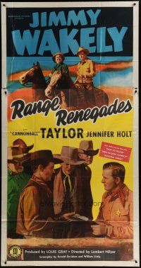 4w878 RANGE RENEGADES 3sh '48 singing cowboy Jimmy Wakely, Dub Cannonball Taylor, western!