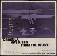 4w267 DRACULA HAS RISEN FROM THE GRAVE 6sh '69 Hammer, completey different vampire coffin image!